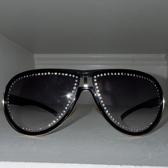 Gucci Other - 💫$FLA$h $ALE! 3/13/26 Black Sunglasses with Rhinestone Detail